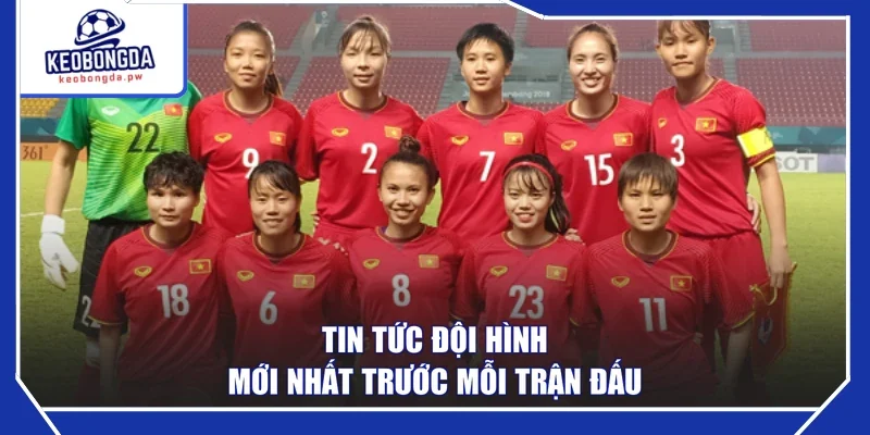 Tin tức đội hình mới nhất trước mỗi trận đấu